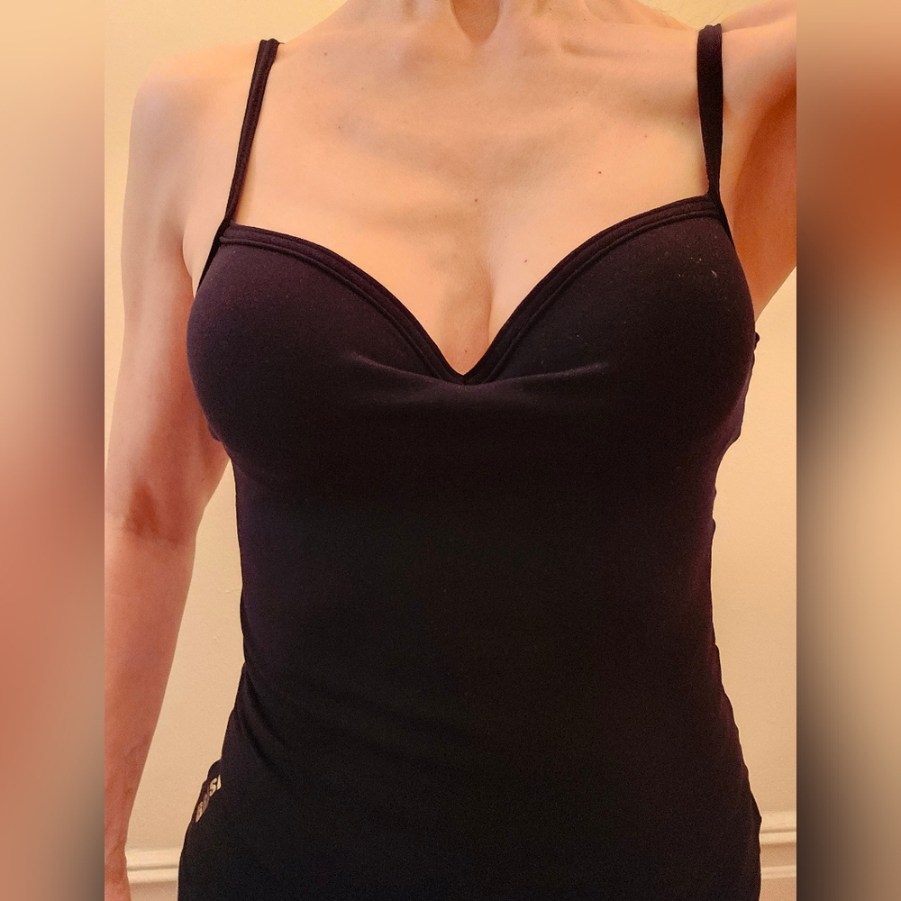 Brasil Sul Sport Glam black camisole top with full bra lining size M